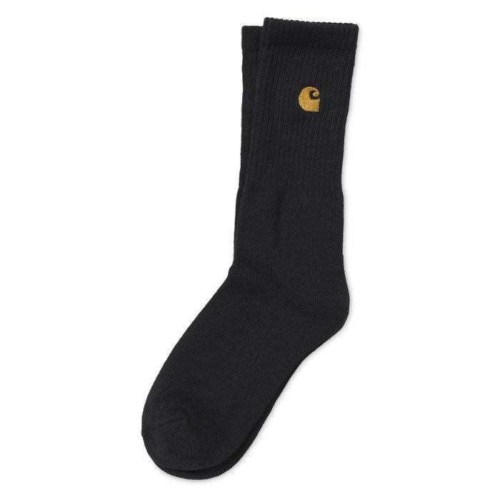 Carhartt WIP socks Chase black / gold