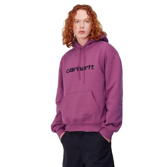 Carhartt WIP sweatshirt Hooded Carhartt Sweat magenta / black