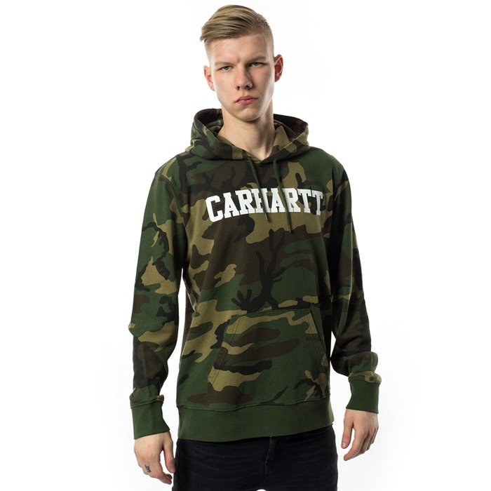 Carhartt WIP sweatshirt Hooded College Sweat camo laurel / white