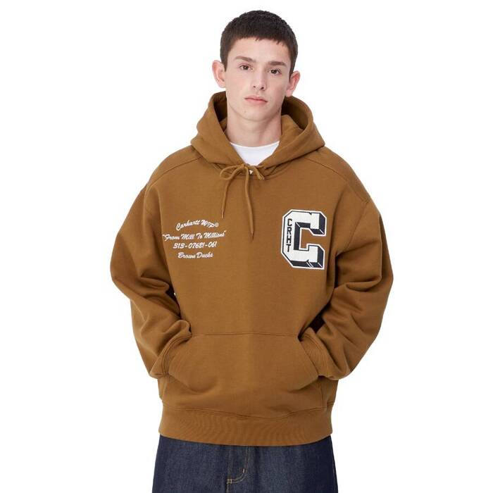 Carhartt WIP sweatshirt Hooded Ducks Sweat hamilton brown