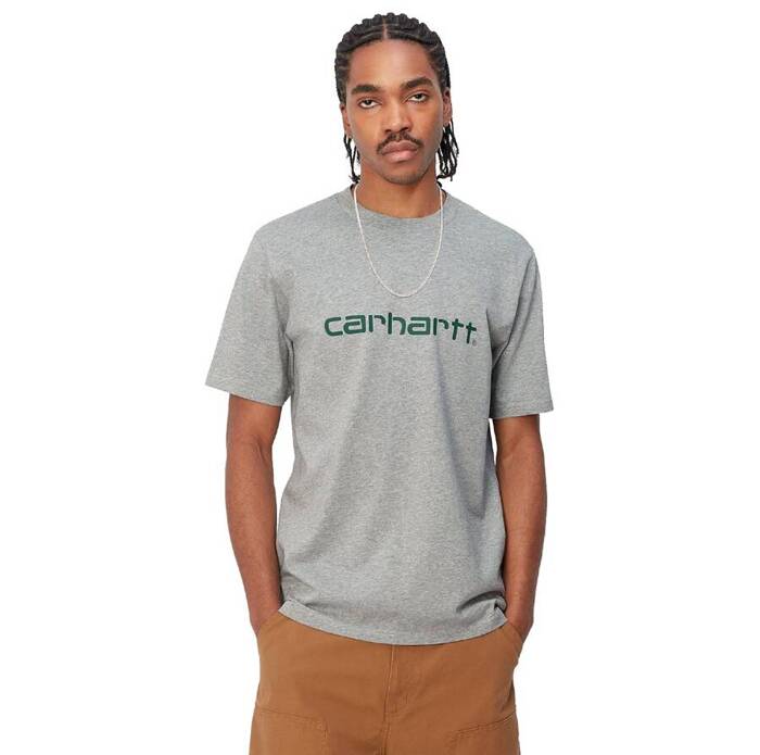 Carhartt WIP t-shirt Script grey heather - chervil