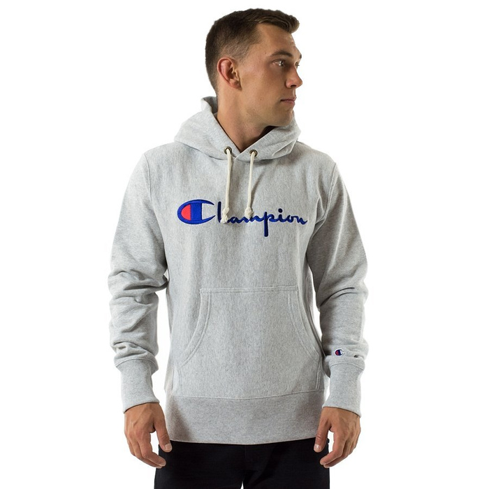 Champion sweatshirt Reverse Weave hoody Emb. Script Logo grey (215159/S20/EM004)