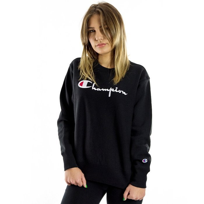 Champion sweatshirt crewneck Premium WMNS Reverse Weave Embroidered Script black (113795/F20/KK001)