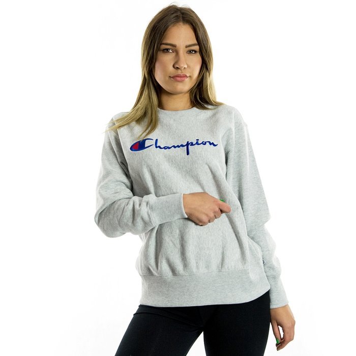 Champion sweatshirt crewneck Premium WMNS Reverse Weave Embroidered Script grey (113795/EM004)