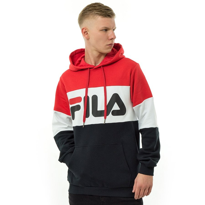 FILA sweatshirt hoody Night Blocked true red / black / bright white (687001-A089)