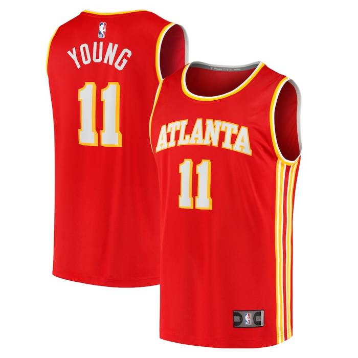 Fanatics Replica Jersey NBA Icon Edition Fast Break Atlanta Hawks Trae Young red 