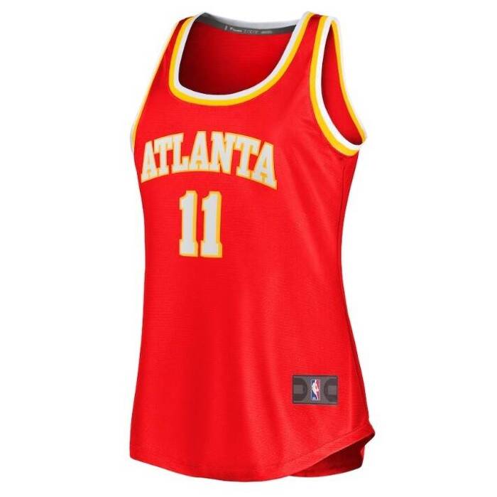 Fanatics Women's Fast Break Team Tank Jersey Icon Edition NBA Atlanta Hawks Trae Young red 