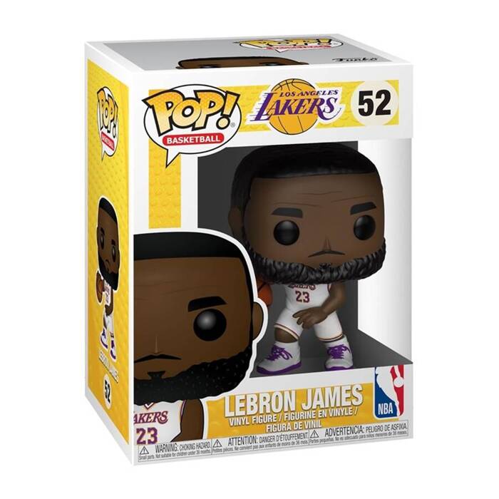 Funko Pop NBA Los Angeles Lakers Lebron James white 52