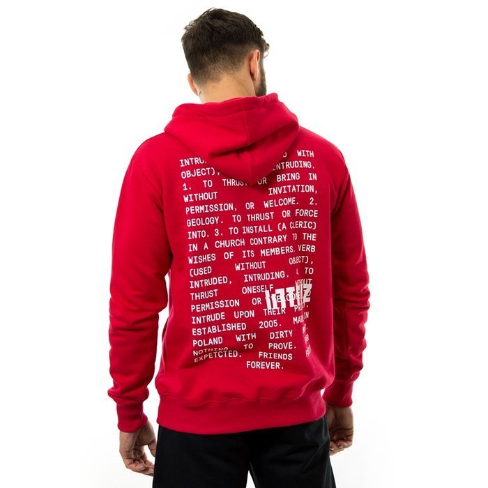 Intruz sweatshirt hoody Definition red