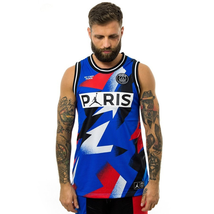 Jordan jersey Paris Saint Germain blue BQ8356 480 CLOTHES ACCESORIES T Shirts Tank Tops BRANDS J Air Jordan CLOTHES ACCESORIES T Shirts Jersey BASKETBALL Basketball