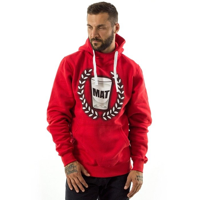 MAT Wear sweatshirt hoody Logo Shadow red