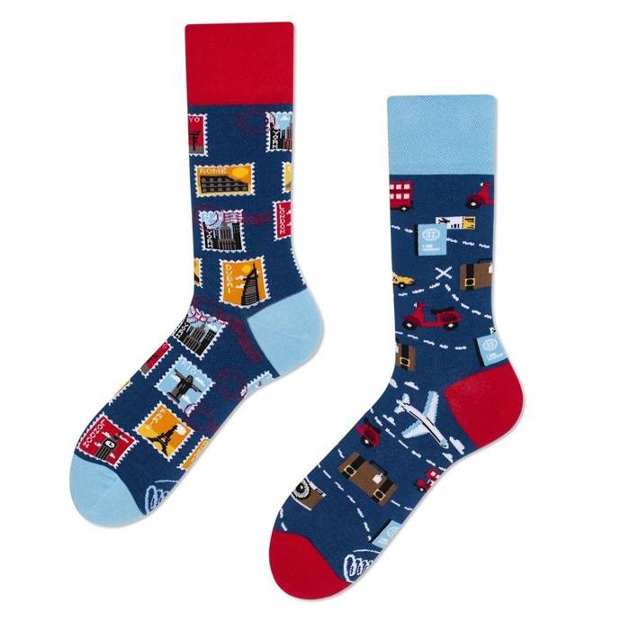 Many Mornings socks Quarter The Traveler multicolor