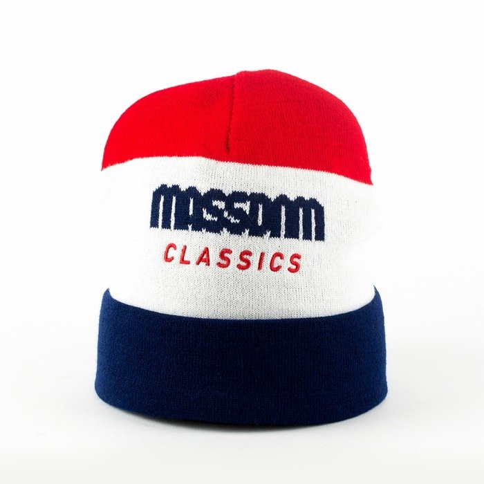 Mass Denim beanie hat Classics Cut navy / red
