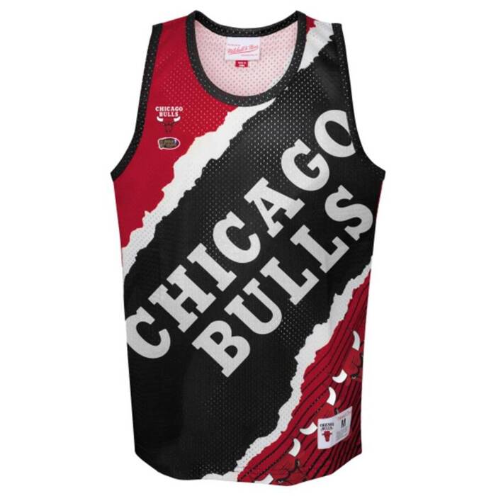 Mitchell and Ness Big Face Jumbotron Mesh Tank Top NBA Chicago Bulls red-black (youth collection)