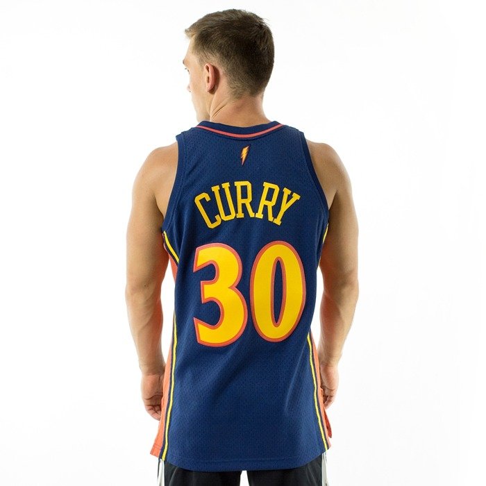 Mitchell and Ness Swingman Jersey HWC Golden State Warriors Stephen Curry 2009-10 navy