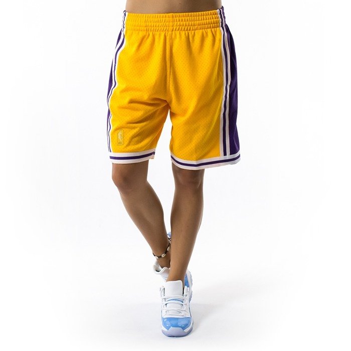 Mitchell and Ness Swingman Shorts Los Angeles Lakers Home 1996-97 yellow