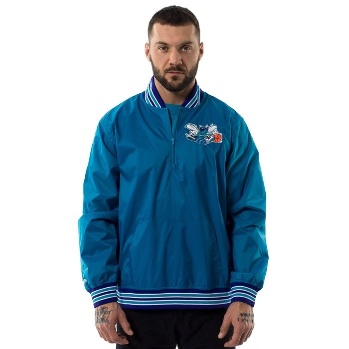 Mitchell and Ness jacket NBA Zip Nylon Pullover Charlotte Hornets teal ...