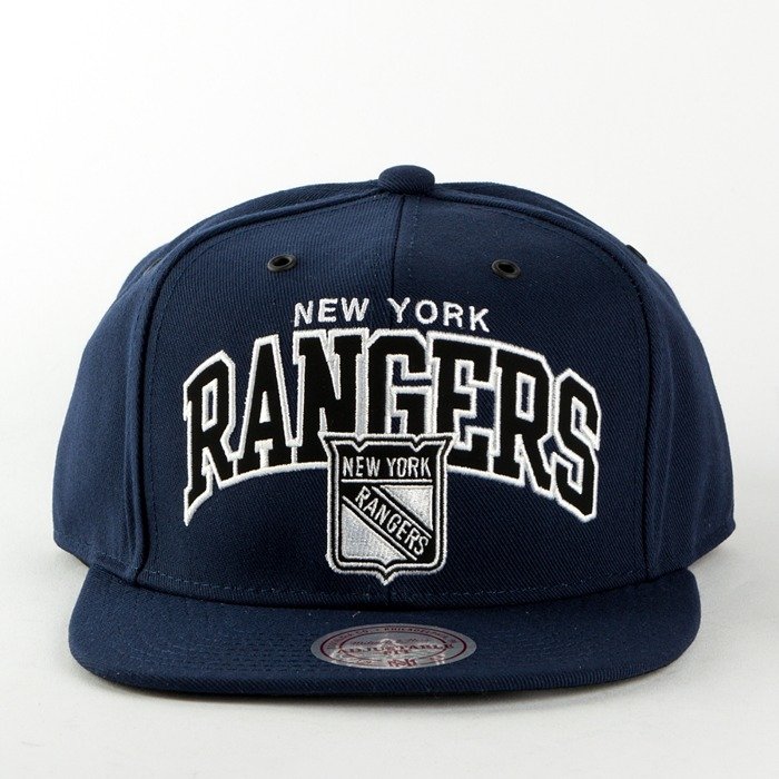 Mitchell and Ness snapback Black And White Arch New York Rangers Navy