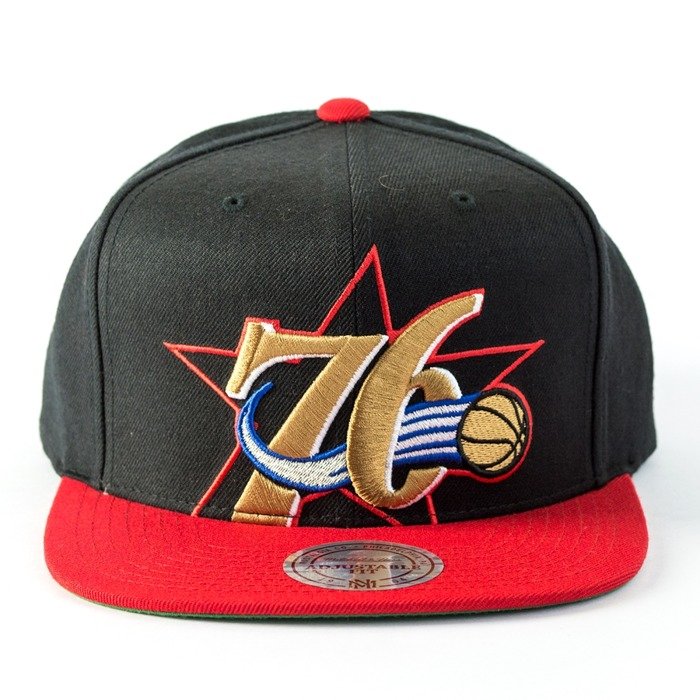 Mitchell and Ness snapback Cropped XL Logo Philadelphia 76ers black / red