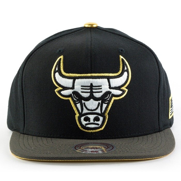 Mitchell and Ness snapback Gold Tip Chicago Bulls black / gold