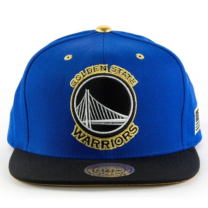 Mitchell and Ness snapback Gold Tip Golden State Warriors royal / black / gold
