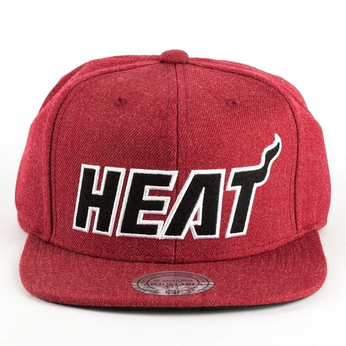 Mitchell and Ness snapback Team Heather Miami Heat burgundy