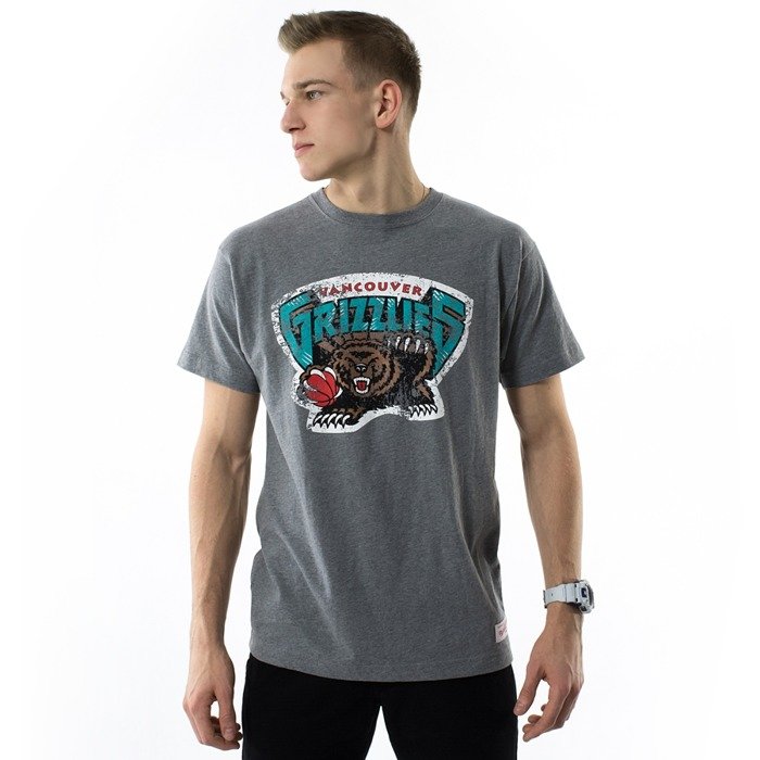 Mitchell and Ness t-shirt Distressed Team Logo Traditional Tee Vancouver Grizzlies grey heather