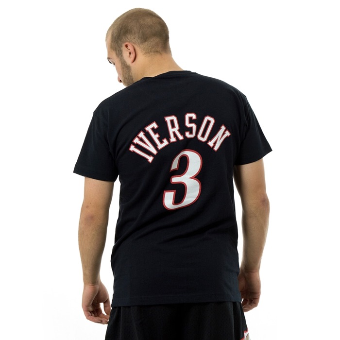 Mitchell and Ness t-shirt Finals 2001 Player Name & Number Traditional Allen Iverson Philadelphia 76ers black