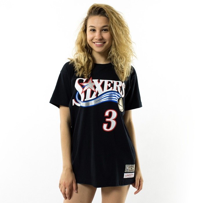 Mitchell and Ness t-shirt WMNS Player Name & Number Traditional Allen Iverson Philadelphia 76ers black