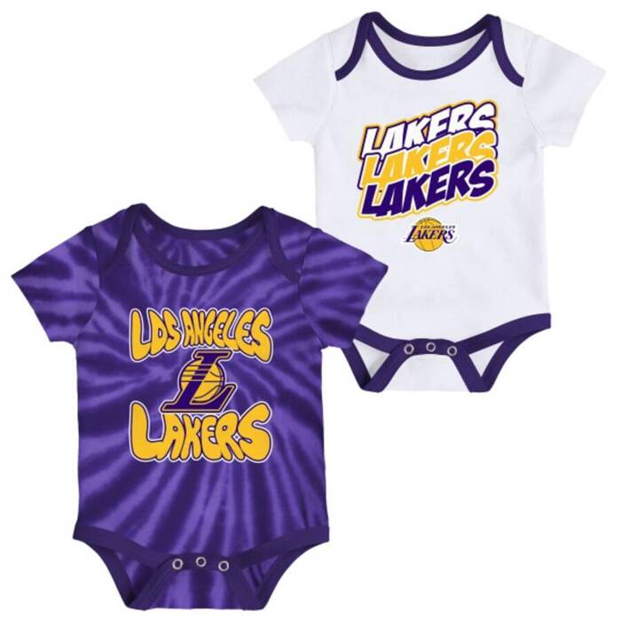 NBA Licensed kids body  Los Angeles Lakers Monterey Tie Dye purple / white (2pack)