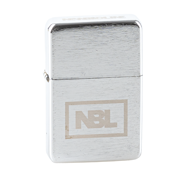 New BadLine lighter Icon silver brushed