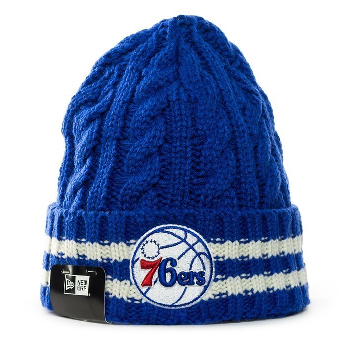 New Era Stripe NBA Knit Philadelphia 76ers blue