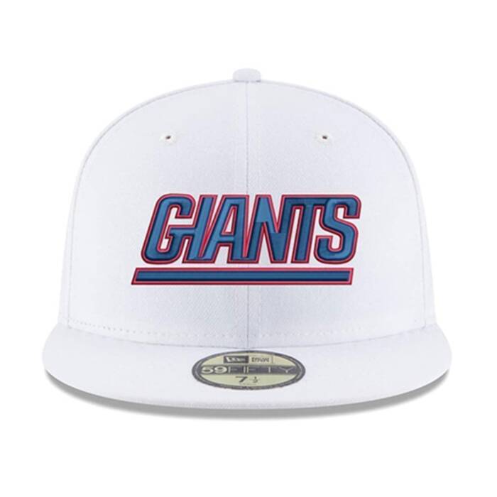 New Era cap 59FIFTY Script Logo NFL New York Giants white 