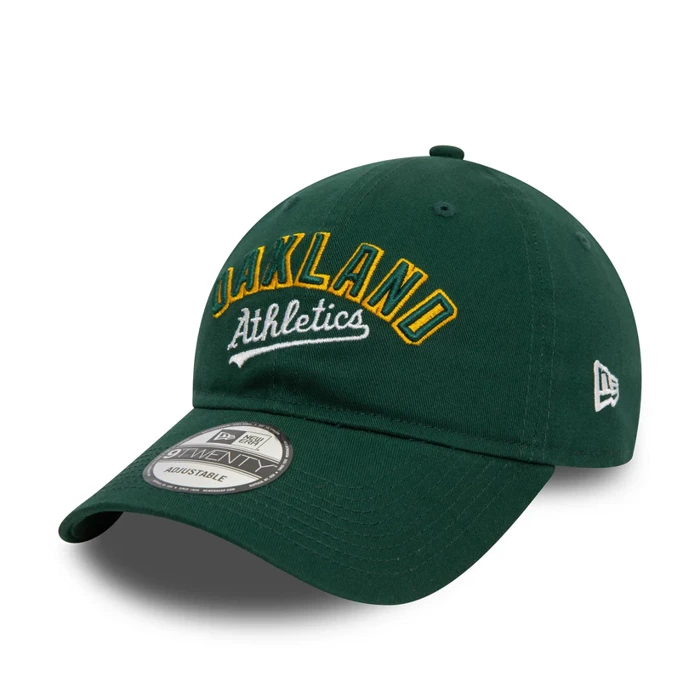 New Era cap 9TWENTY Strapback MLB Wordmark Oakland Athletics dark green