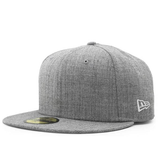 blank grey brim fitted