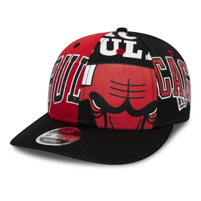 New Era snapback 9FIFTY All Over Print Low Profile NBA Chicago Bulls black / red