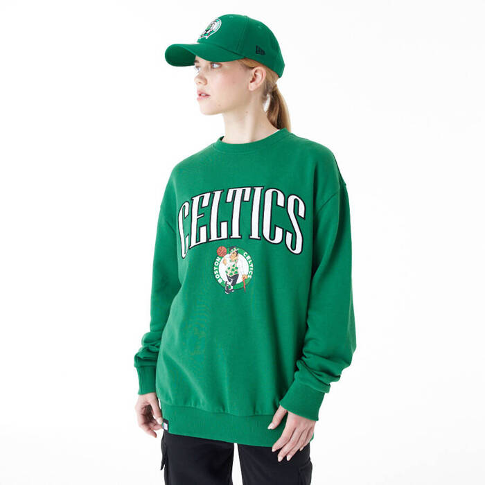 New Era sweatshirt WMNS Boston Celtics NBA Arch Graphic Green Oversized Crewneck green