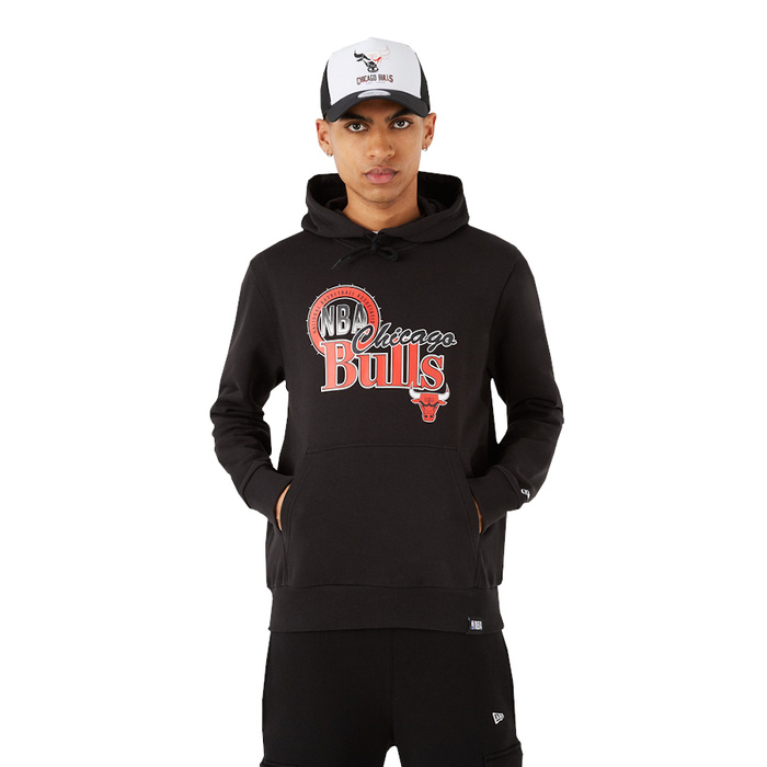 New Era sweatshirt hoody NBA Throwback Graphic Chicago Bulls black