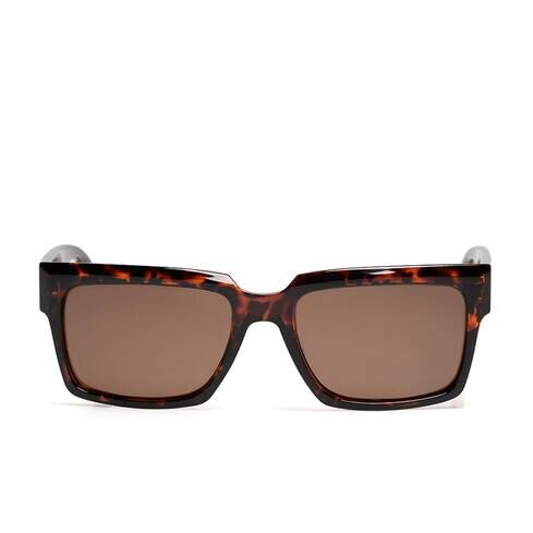 NewBadLine sunglasses Narrow brown print - flash brown 01-63