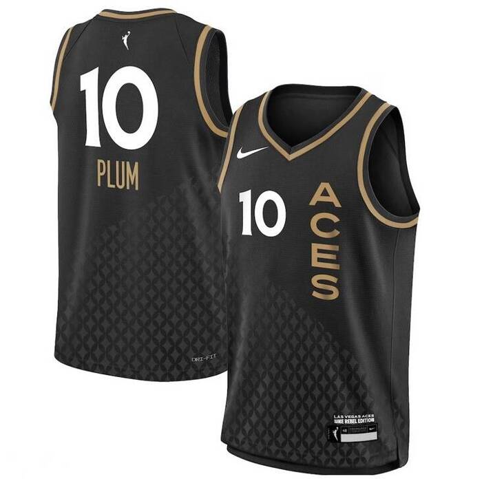 Nike WNBA Jersey Rebel Edition Las Vegas Aces Kelsey Plum black