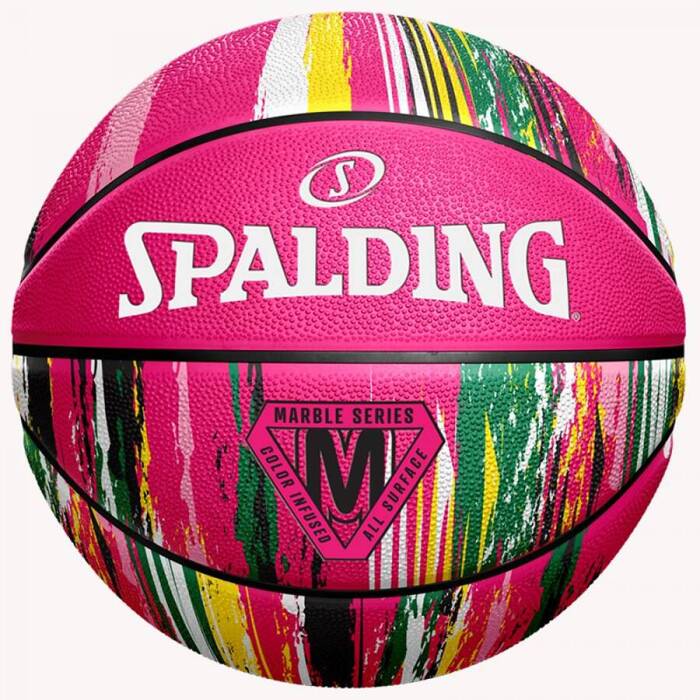 Spalding basketball Marble Outdoor pink-multicolor size.7