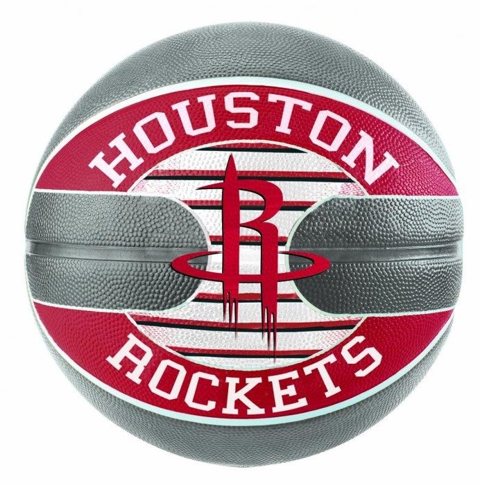 Spalding basketball Team Houston Rockets size. 7 silver / red