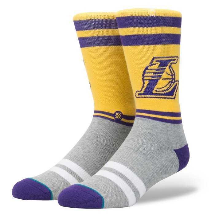 Stance socks NBA Los Angeles Lakers City Gym grey / yellow