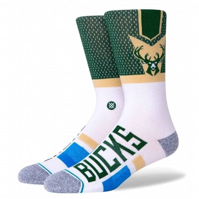 Stance socks NBA Shortcut 2 Milwaukee Bucks white / green