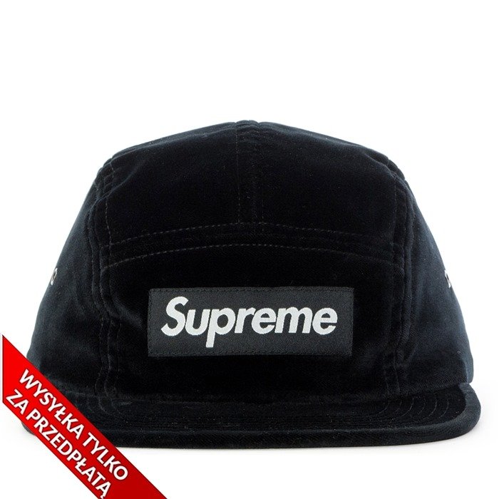 Supreme 5-panel Velvet Camp Cap black