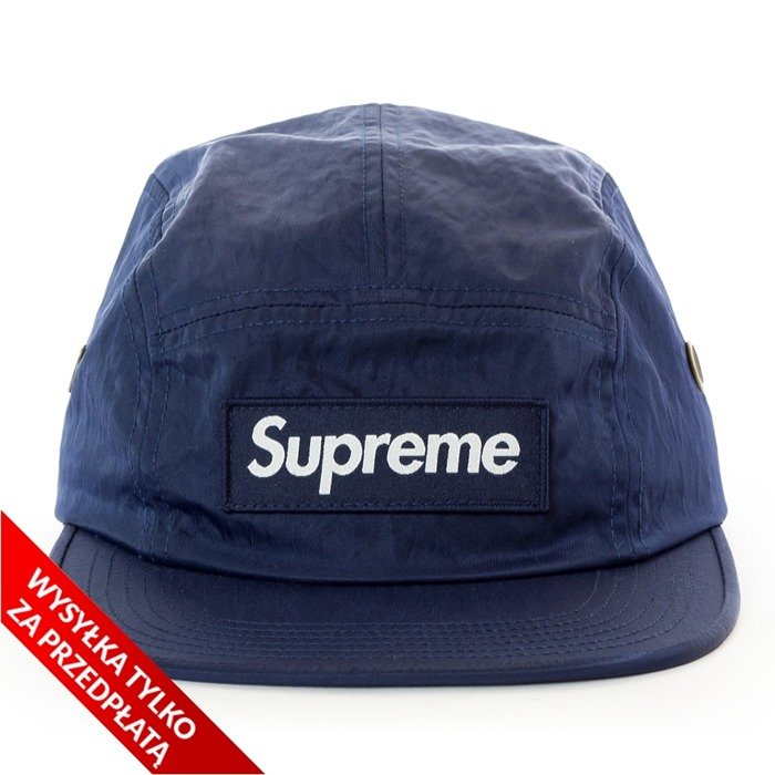 Supreme 5-panel Washed Nylon Camp Cap navy