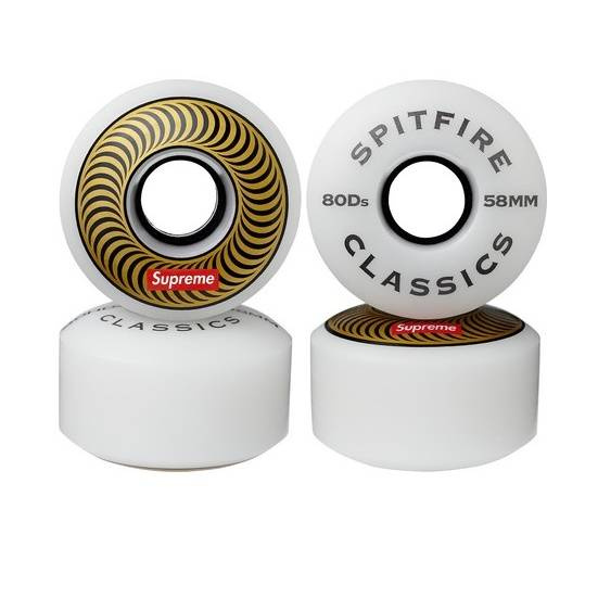 Supreme® x Spitfire® Classic Wheels 80D white / gold 4szt. (58mm)