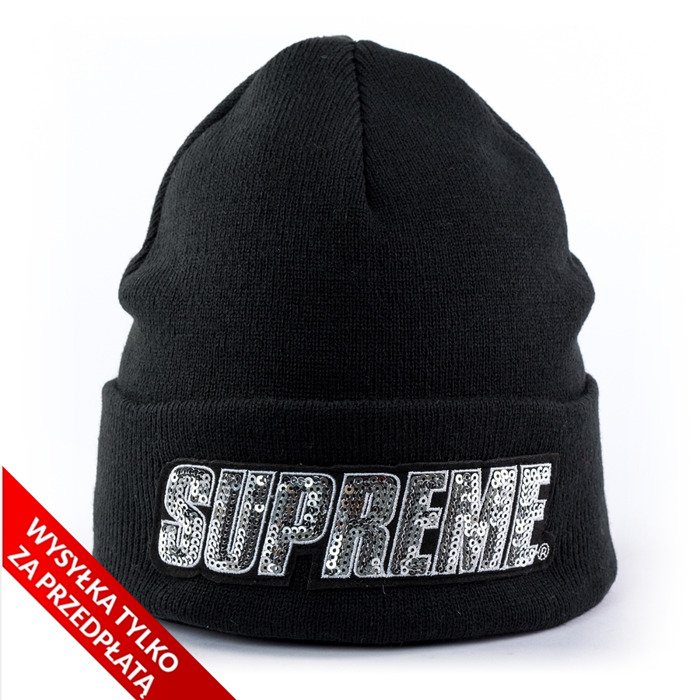 Supreme Sequin Beanie black