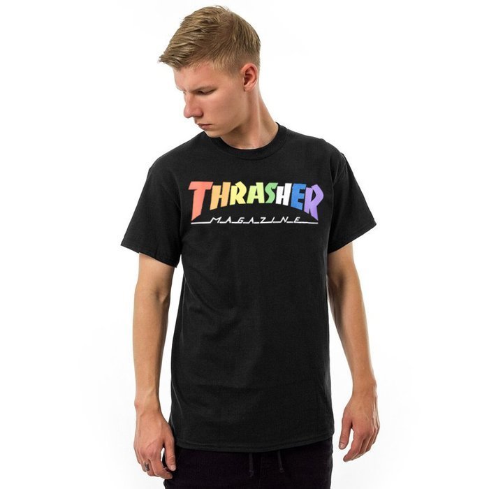 Thrasher Magazine t-shirt Rainbow Mag black