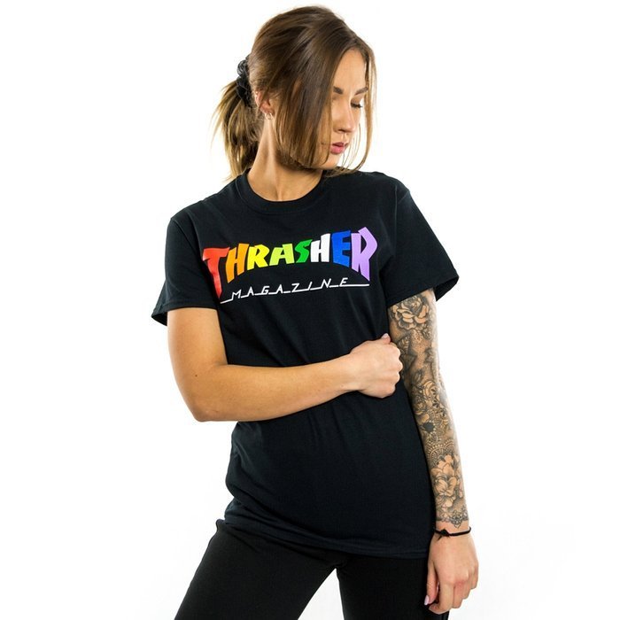 Thrasher Magazine t-shirt WMNS Rainbow Mag black